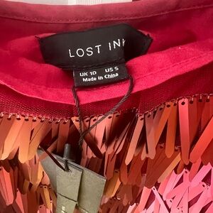 Lost Ink Red Sequin Top